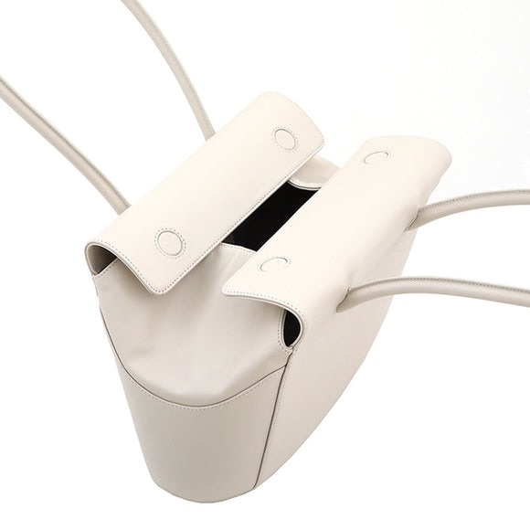 Gu_De Capri Leather Shoulder Tote in Powder with Top Handle MSRP: $475 - Picture 5 of 11